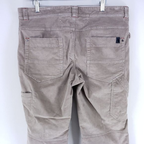 L.L Bean Corduroy Plain Pants Mens Size 36x32 Tan High Rise - Picture 4 of 7